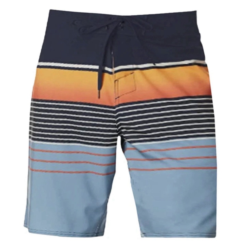ONEILL‎ Mens Blue Stripe Seaboard Board Shorts Size 32 NWT